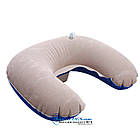 Дорожня надувна Подушка для подорожей з підголовником Silenta (blue) + чохол!, фото 9
