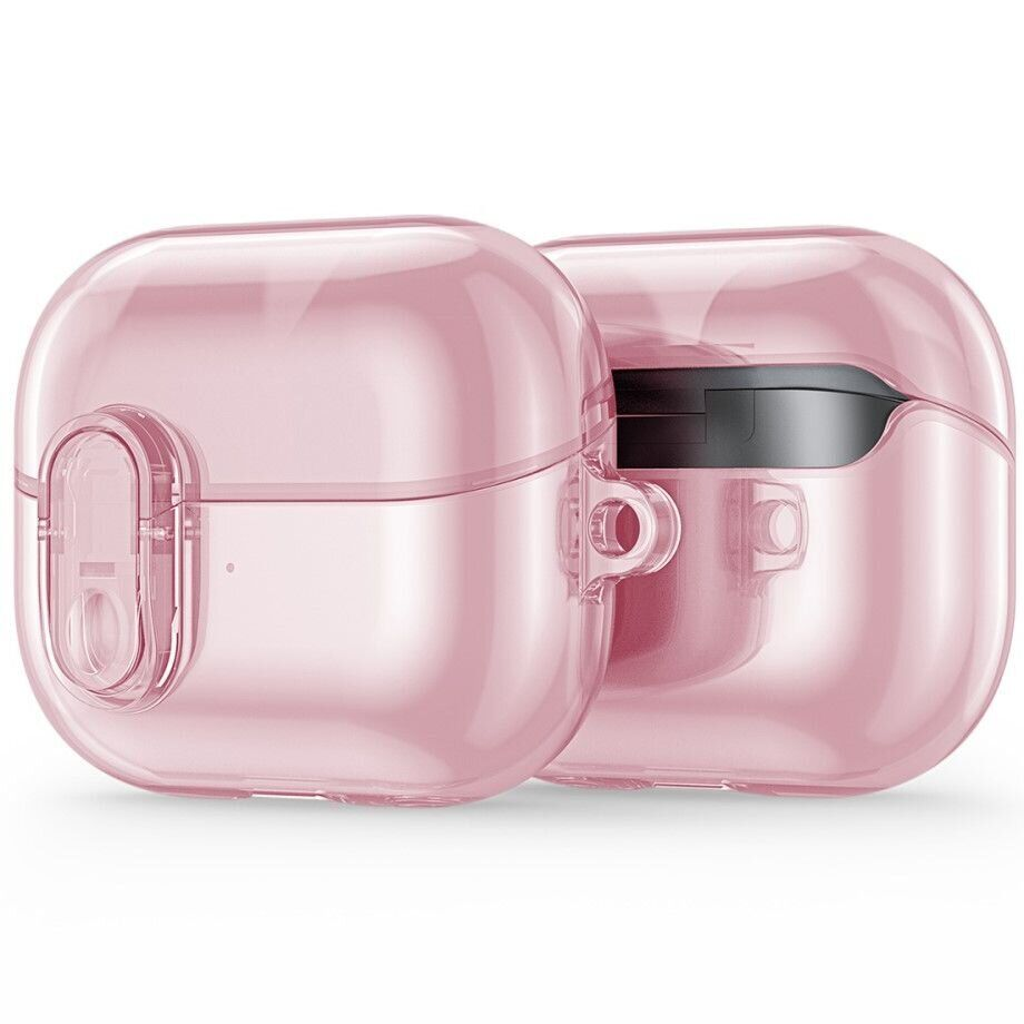 Протиударний чохол Dux Ducis SECI для навушників Samsung Galaxy Buds 3 / Buds 3 Pro + карабін Pink