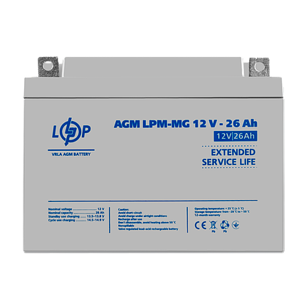 Акумулятор мультигелевий LPM-MG 12V - 26 Ah, фото 1