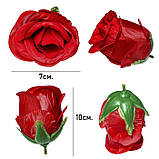 Штучні квіти букет бутони троянд великі Атлас, 68см, фото 4