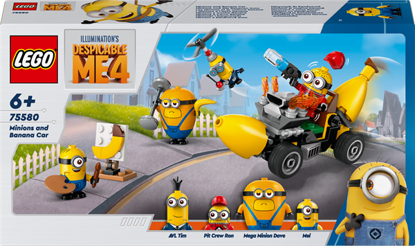 Конструктор LEGO Despicable Me 4 Міньйони та банановий автомобіль 136 деталей (75580)