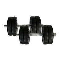 Гантелі складальні композитні в пластиковій оболонці Rock Pro-R 2 шт по 11,5 кг NE-PL-R-011-2