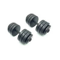 Гантелі складальні композитні в пластиковій оболонці Rock Pro 2 шт по 19 кг NE-PL-G-019-2