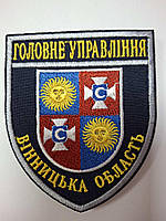 Шеврон Поліція ГУ Вінницька область темно -синій на липучці