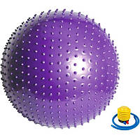 М'яч для фітнесу (фітбол) масажний "HMS" NE-MAS-65-V фіолетовий 65 см