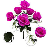 Штучні квіти букет троянди Дніпро, 40см, фото 9