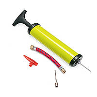 Насос ручний для м'ячів, надувних виробів Pump NE-P-18Y жовтий
