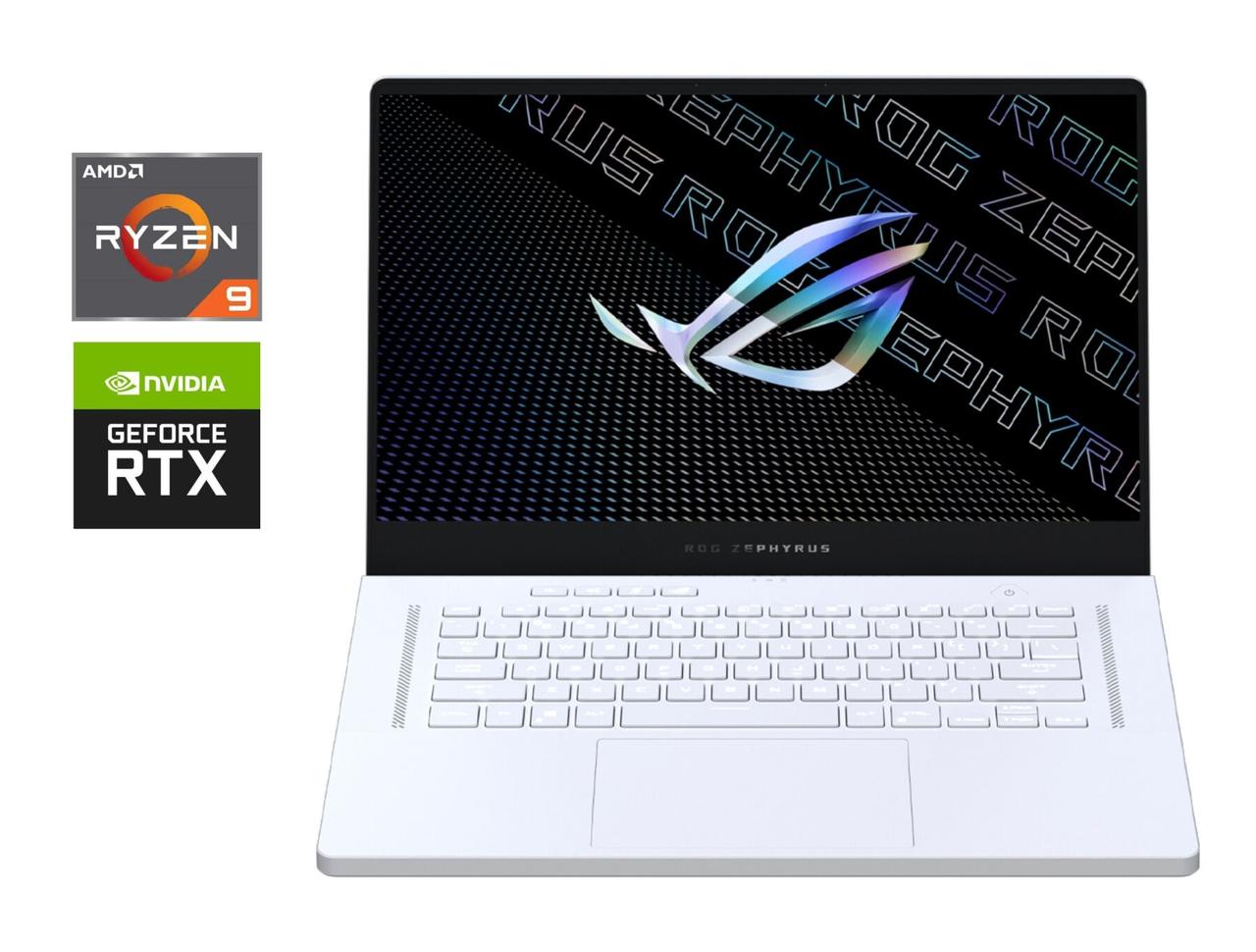 Ноутбук Asus ROG Zephyrus GA503QS White/ 15.6" 2560x1440/ Ryzen 9 5900HS/ 32GB RAM/ 1000GB SSD/ RTX 3080 8GB