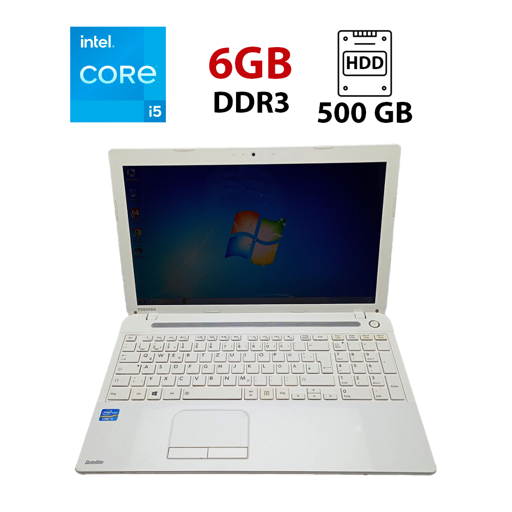 Ноутбук Toshiba C55/ 15.6" (1366x768)/ Core i5-3230M/ 6 GB RAM/ 500 GB HDD/ HD 3000
