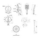 Комплект для душу Qtap Ustek Chrome: Змішувач QTUST6216107ODC + Лійки (QTRUC125CRM45952,QTHLA107CRM45948) +, фото 2