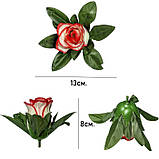 Штучні квіти букет троянди в бутонах з пишною зеленню, 76см, фото 4