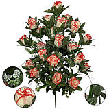 Штучні квіти букет троянди в бутонах з пишною зеленню, 76см, фото 5