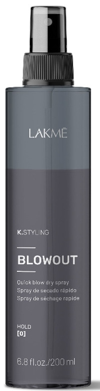 Двофазний спрей пришвидшувач сушіння термозахисту LACME K.Styling Blowout Quick Blow Dry 200 мл, фото 1