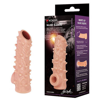 Насадка на член Kokos Nude Sleeve NS 006 L, фото 3