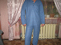 Чоловіча піжама різні кольори на махрі утеплена розмір 48 (М)