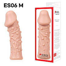 Насадка на член Kokos Extreme Sleeve ES.06 розмір M, потовщує, стимулює рельєф, фото 5