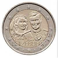 Монета Люксембурга 2 євро 2021 р. 40 років одруження Великого Герцога Анрі