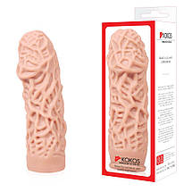 Насадка на член Kokos Extreme Sleeve ES.12 розмір M, потовщує, стимулює рельєф, фото 4