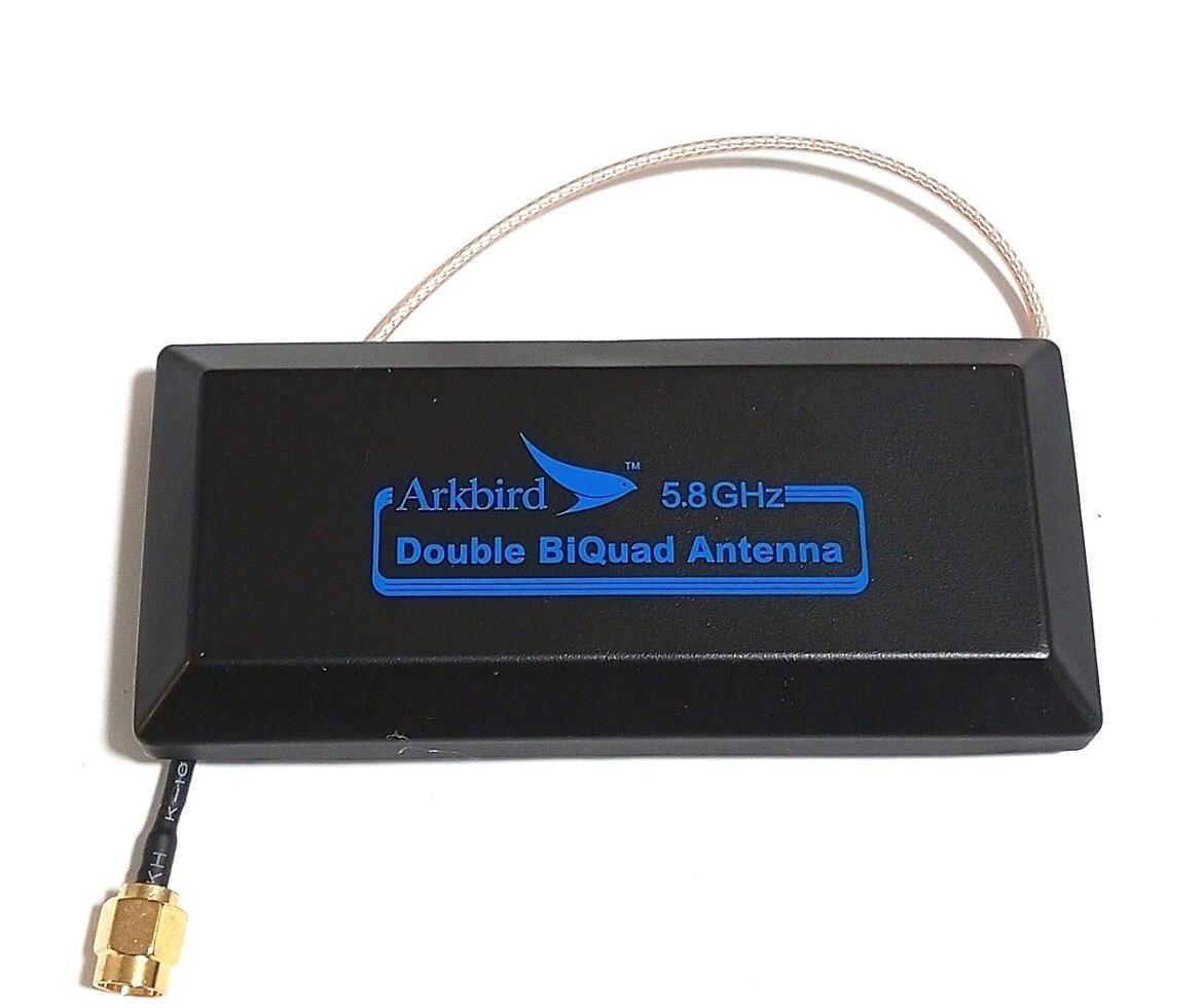 Антена 3470-3670/4055-5150/5230-6120MHz 12dB, до 30W, Arkbird подвійний біквадрат FPV/Wi-Fi, кабель RG178 RP-SMA