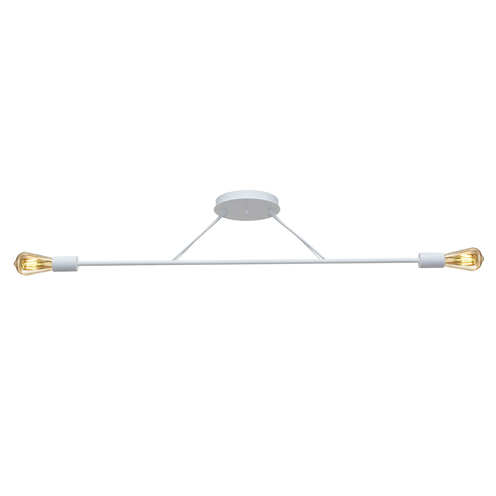 Люстра подвесная MSK Electric Asket на две лампы Е27 NL 10320-2 WH белая