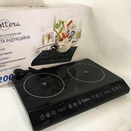 Електроплита індукційна інфрачервона Suntera ICD-1020 з дисплеєм LED (2000 Вт), фото 1