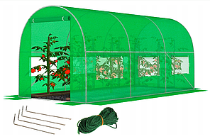 Садова теплиця з вікнами FunFit Garden 10m2 = 400*250*200 (Зелена) (1466)