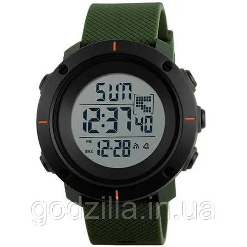 Годинник наручний чоловічий SKMEI 1213AG ARMY GREEN BIG SIZE, брендовий чоловічий годинник. Колір: зелений, фото 1