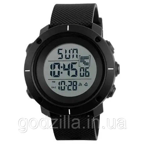 Годинник наручний чоловічий SKMEI 1213BK BLACK BIG SIZE, годинник тактичний протиударний. Колір: чорний