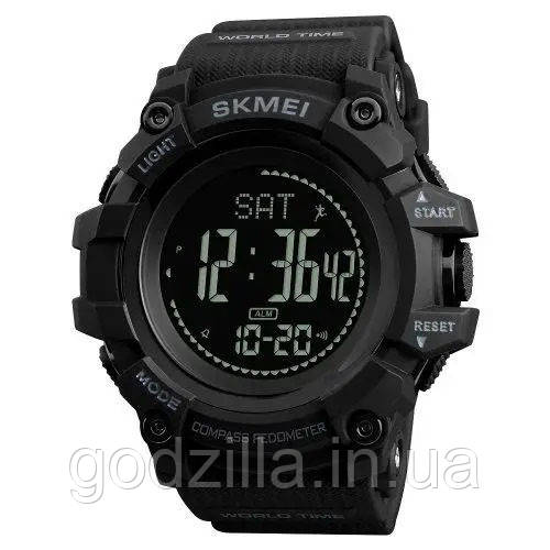 Годинник наручний чоловічий SKMEI 1356BK BLACK, фірмовий спортивний годинник. Колір: чорний