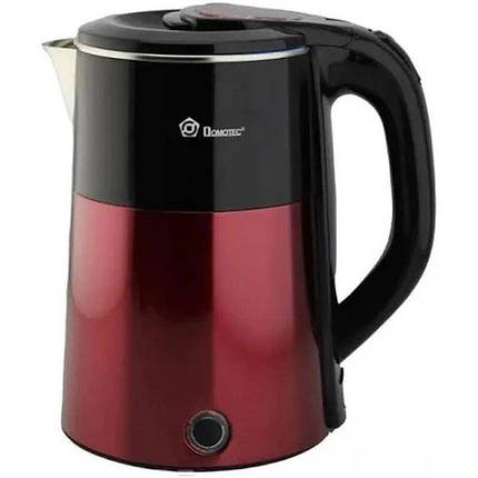 Електрочайник чайник 2.3 л із нержавіючої сталі Domotec MS-5029. Колір: червоний, фото 1