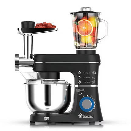 Кухонний комбайн Domotec 6676B 5в1 10L 1400W міксер/блендер/м'ясорубка, Стаціонарний планетарний тістоміс, фото 3