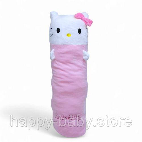 Мʼяка іграшка (подушка-обіймашка) аніме "Sanrio. Hello Kitty (Кітті)", 55 см, рожева