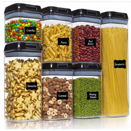 Набір контейнерів для їжі FOOD Storage Container Set на клямках із ущільнювачем із 7 предметів, фото 1