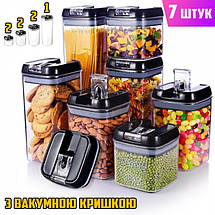 Набір контейнерів для їжі FOOD Storage Container Set на клямках із ущільнювачем із 7 предметів, фото 4