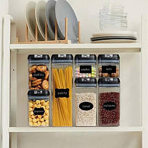 Набір контейнерів для їжі FOOD Storage Container Set на клямках із ущільнювачем із 7 предметів, фото 6