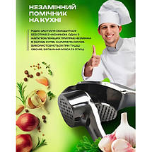 Прес для часнику чеснокодавка ручна металева, фото 4