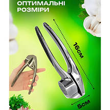 Прес для часнику чеснокодавка ручна металева, фото 5