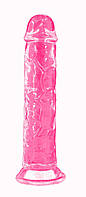 Фалоімітатор гелевий на присоску рожевий Love stay with me-SEXTOY PENIS Кайф