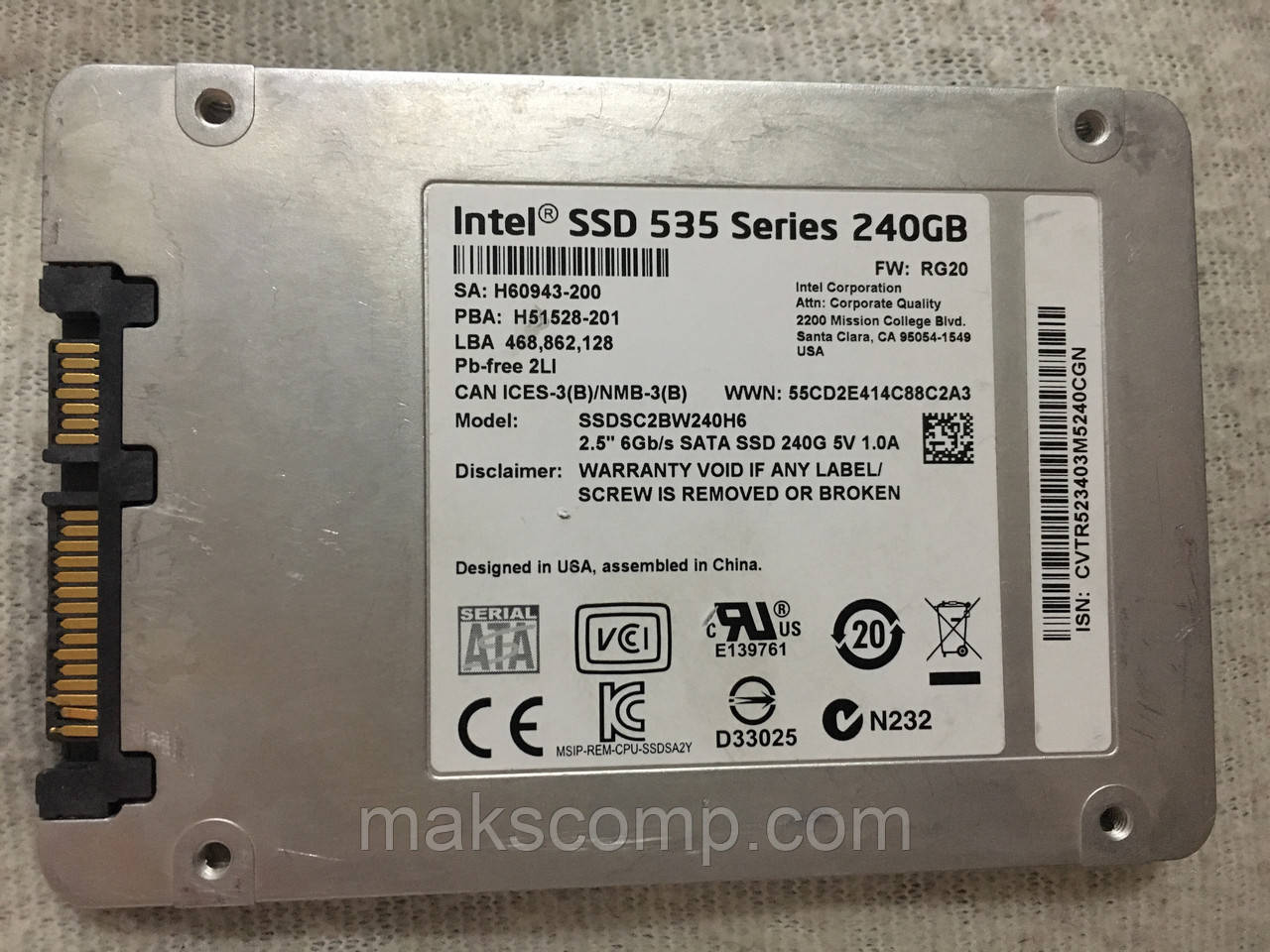 SSD Intel 535 240GB 2.5" SATAIII MLC