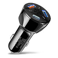 Автомобільний зарядний пристрій USB+PD від прикурювача