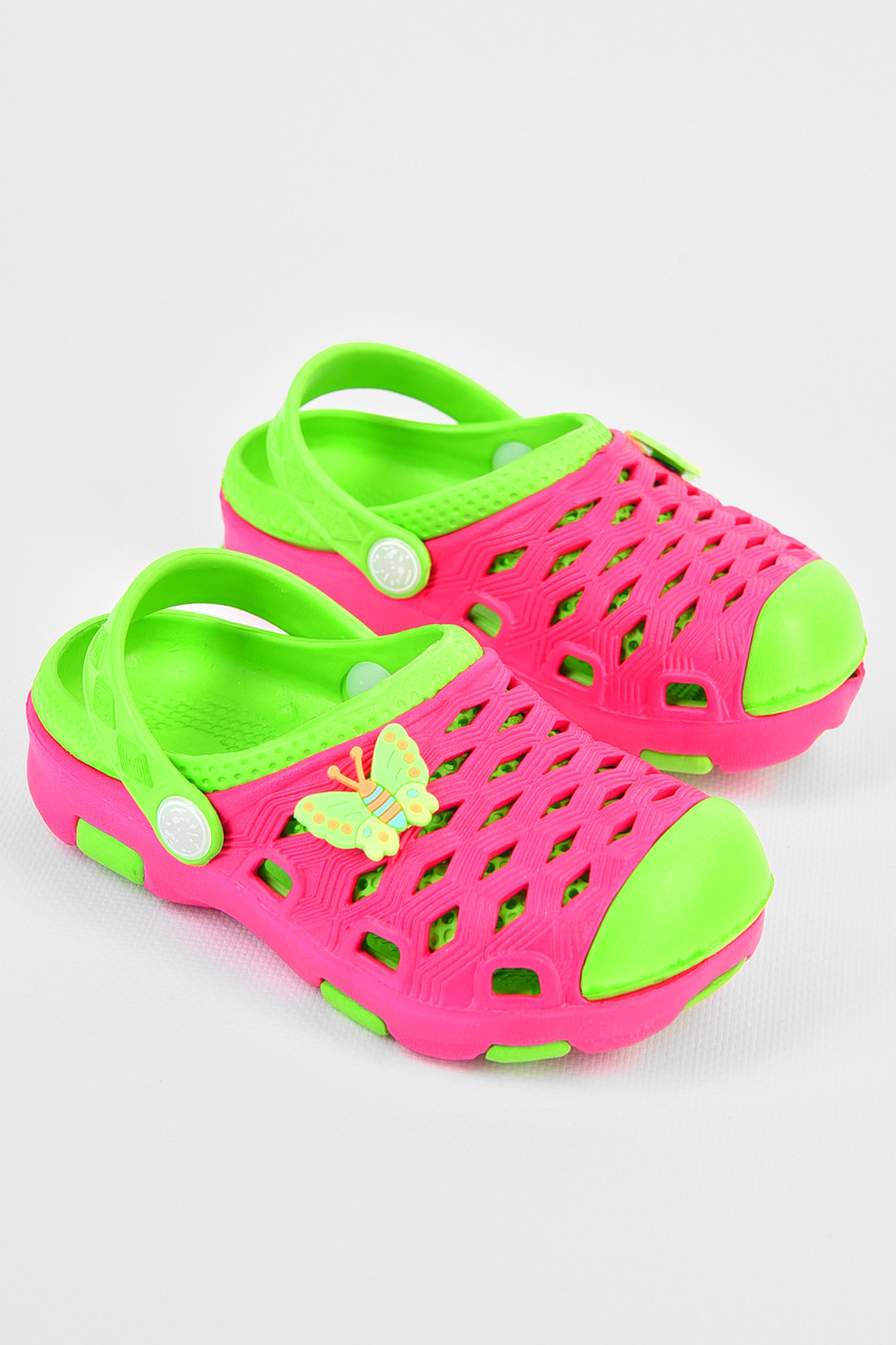 Крокси дитячі для дівчинки малинового кольору 196801T Безкоштовна доставка, фото 1