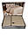 Постільна білизна Maison D'or Maison Deluxe beige-brown 200x220см сатин з вишивкою, фото 3