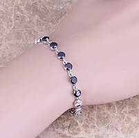 Жіночий срібний браслет із сапфіром