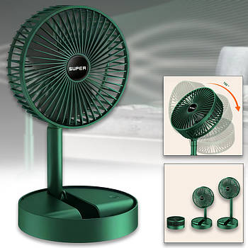 Акумуляторний міні-вентилятор з телескопічною ніжкою та підставкою для телефону Folding Fan