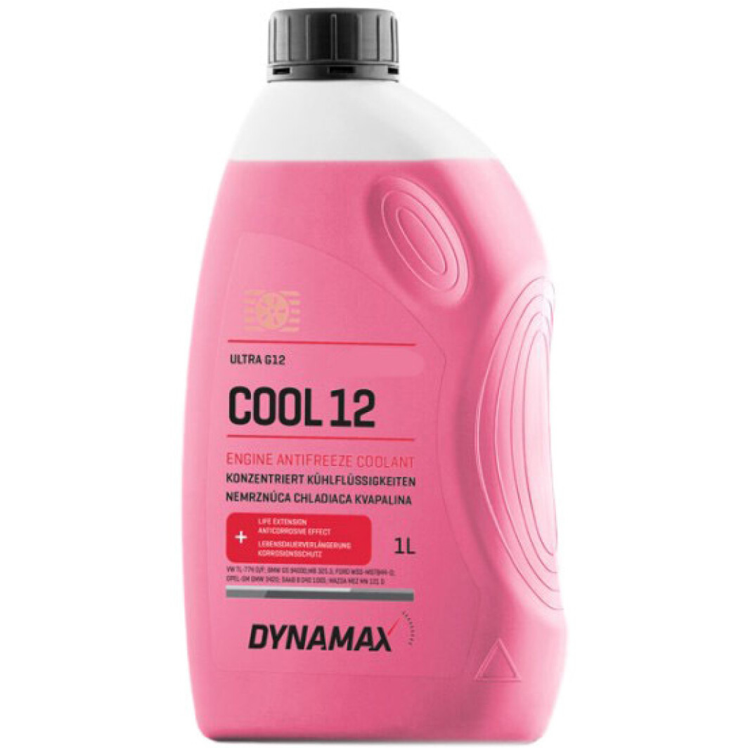 Dynamax Cool Ultra G12 червоний -37 °C, 1 л (502575) готовий антифриз, фото 1