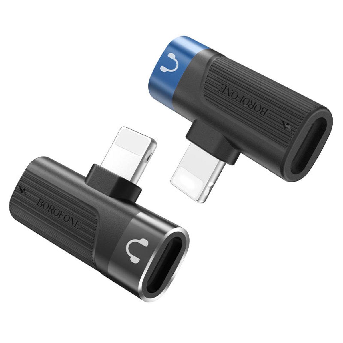 Адаптер BOROFONE BV14 Dual Lightning digital audio converter Black