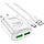 Мережевий зарядний пристрій BOROFONE BA54A Wide road dual port QC3.0 charger (Type-C) 18W White, фото 4