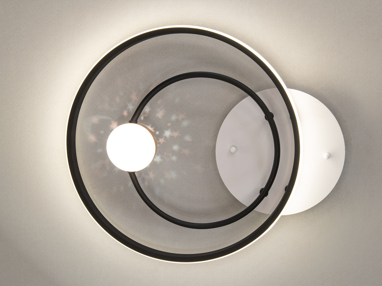 Сучасна LED люстра в дитячу з димером, білий+чорний, 35W MX2989-2AWH+BK-LS