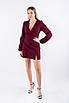 Плаття міні з розрізом бургунді 83029 (2000000142647), фото 3