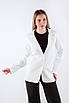 41004 Піджак прямий білий 41005 (2000000142630), фото 3